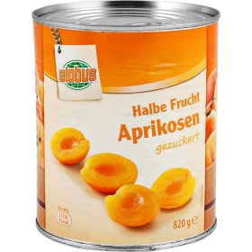 Link zu  Aprikosen, halbe Frucht, gezuckert