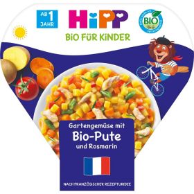 Link zu  Bio Kindermenü KInder Teller, Gartengemüse mit Pute und Rosmarin