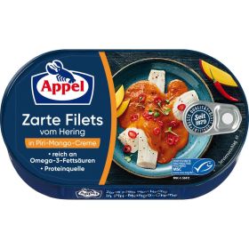 Link zu  Zarte Heringfilets, Piri-Mango Creme