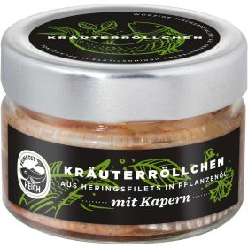 Link zu  Kräuterröllchen aus Heringsfilet mit Kapern