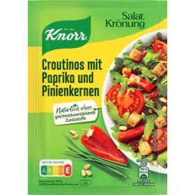 Link zu  Salat Krönung, Croutinos mit Paprika & Pinienkernen