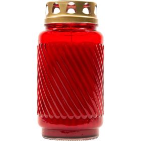 Link zu  Grabkerze Laternenglas mit Deckel palmölfrei, rot