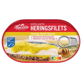 Link zu  Heringsfilets in Honig-Senf-Sauce