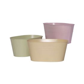 Link zu  Zink-Topf, oval, verschiedene Farben