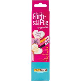 Link zu  Farbstifte für Lebensmittel, gelb + rosa + schwarz