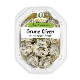 Link zu  Grüne Oliven in würziger Paste