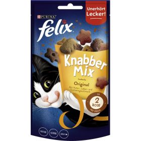 Link zu  Purina Felix Knabber Mix oder Crispies für Katzen, je 45–60 g