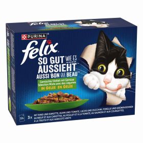 Link zu  Katzen-Nassfutter Felix, So gut wie es aussieht, gemischte Vielfalt in Gemüse in Gelee