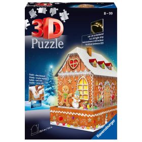 Link zu  3D Puzzle Lebkuchenhaus bei Nacht