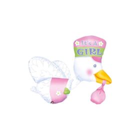 Link zu  Folienballon It's a Girl, Storch