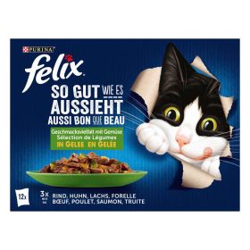 Link zu  Katzen-Nassfutter Felix, So gut wie es aussieht, gemischte Vielfalt in Gemüse in Gelee