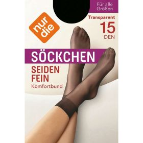 Link zu  Socken Seidenfein 15 den, schwarz, onesize