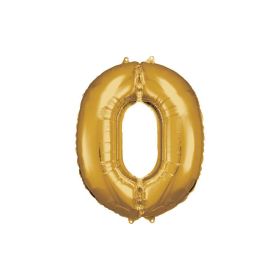 Link zu  Folienballon gold, große Nummer 0