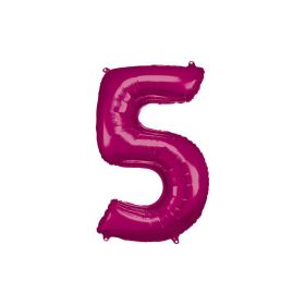 Link zu  Folienballon pink, große Nummer 5