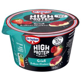 Link zu  High Protein Pudding Grieß Erdbeer-Himbeer