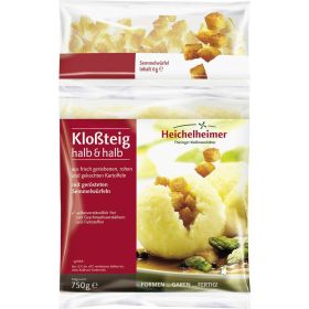 Link zu  Thüringer Kloßteig, halb & halb, mit gerösteten Semmelwürfeln