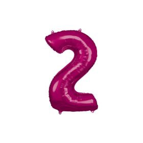 Link zu  Folienballon pink, große Nummer 2