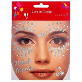 Link zu  Gesichtstattoo Kölsche Mädchen, Silber