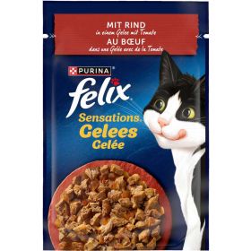 Link zu  Katzen-Nassfutter Felix, Sensations Gelees, Rind/Tomate