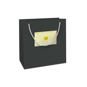 Link zu  Geschenktasche 20x21x8cm Kraftpapier schwarz