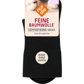 Link zu  Socken Feine Baumwolle Komfort, schwarz, 39-42