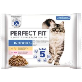Link zu  Katzen-Nassfutter Indoor, 1+, Huhn/Erbsen und Lachs/Karotten