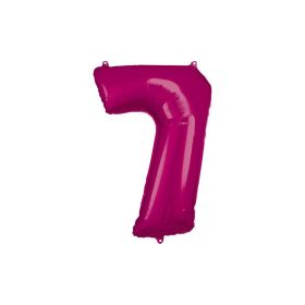 Link zu  Folienballon pink, große Nummer 7