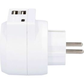 Link zu  Zwischenstecker USB A+C 3,4A weiss UNITEC