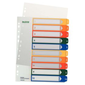 Link zu  PC-beschriftbares Register, Plastik, A4 Überbreite, 10 Blatt, mehrfarbig