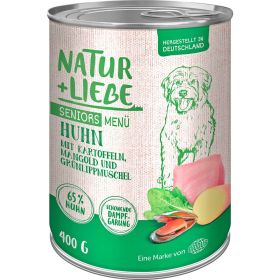 Link zu  Hunde-Nassfutter, Senior mit Huhn, Kartoffeln, Mangold und Grünlippmuschel