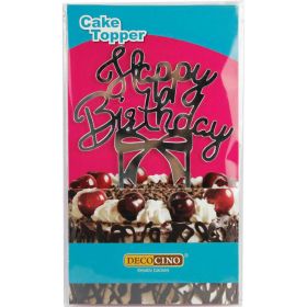 Link zu  Kuchendekoration Happy Birthday, silber