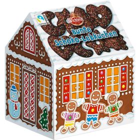 Link zu  Bunte Schokoladen-Lebkuchen Winterhäuschen