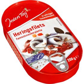 Link zu  Heringsfilets Feinschmeckerplatte, in würziger Tomatensauce