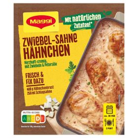 Link zu  Fix Zwiebeln Sahne Hähnchen