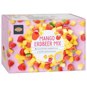 Link zu  Obstmischung aus Mangostücken und Erdbeeren, tiefgekühlt