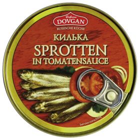 Link zu  Dovgan Sprotten in Öl oder in Tomatensauce, je 240 g