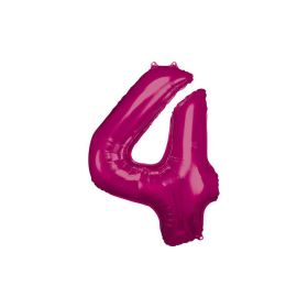 Link zu  Folienballon pink, große Nummer 4