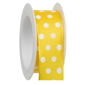 Link zu  Geschenkband 25mm x 2m, Hot Spots gelb