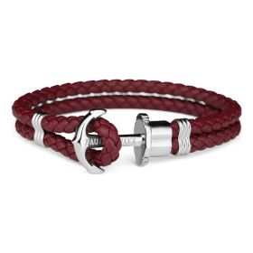 Link zu  Armband haselnuss-silber-Leder XXL