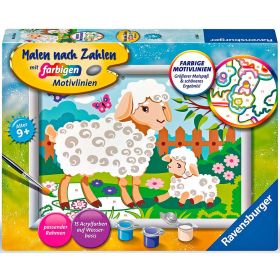 Link zu  Malen nach Zahlen, Schaf mit Lämmchen