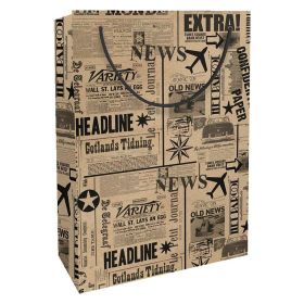 Link zu  Geschenktasche 23x33x11cm News Kraftpapier