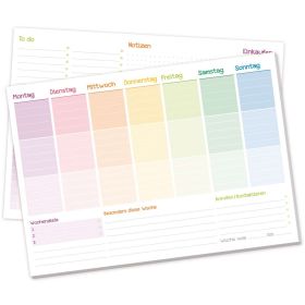 Link zu  Tisch-Block A4 Wochenplan Rainbow