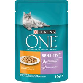 Link zu  Katzen-Nassfutter One Pouch Sensitive, Huhn/Karotten