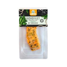 Link zu  Lachsfilet gebacken, Bärlauch