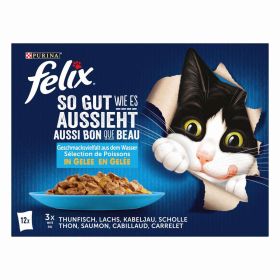 Link zu  Katzen-Nassfutter Felix, So gut wie es aussieht, Fischvielfalt in Gelee