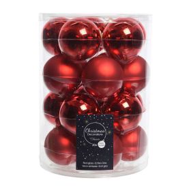 Link zu  Christbaumkugeln, Glas, Weihnachtsrot, 6cm