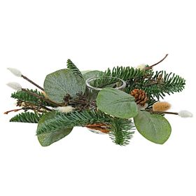 Link zu  Kerzenhalter mit Weihnachtsdekoration