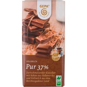 Link zu  Bio  Tafelschokolade, Pur 37%/Vollmilch