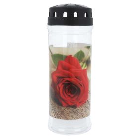 Link zu  Grablicht Rose, weiß