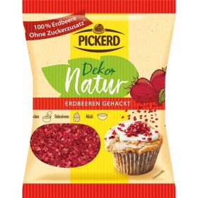 Link zu  Kuchen Deko Natur Erdbeeren gehackt